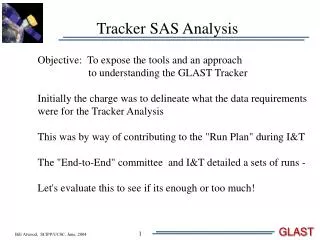 Tracker SAS Analysis