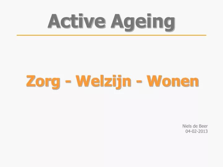 active ageing