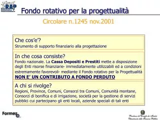 circolare n 1245 nov 2001