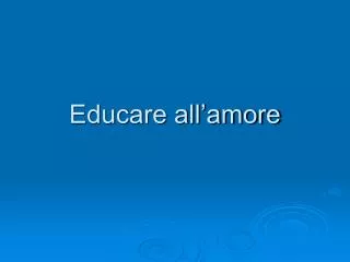 educare all amore