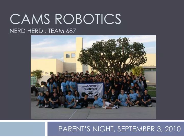 cams robotics nerd herd team 687