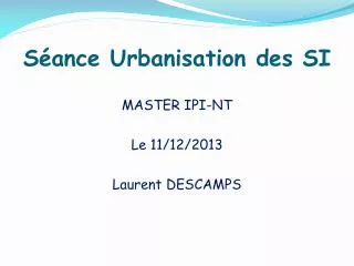 s ance urbanisation des si