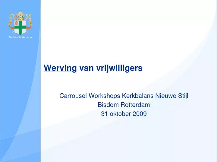 werving van vrijwilligers