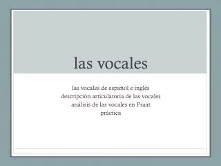 las vocales