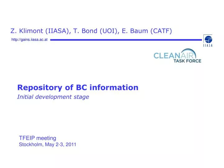 repository of bc information initial development stage