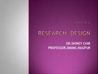 CHPTER 2 RESEARCH DESIGN