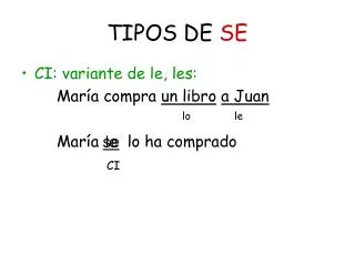 tipos de se