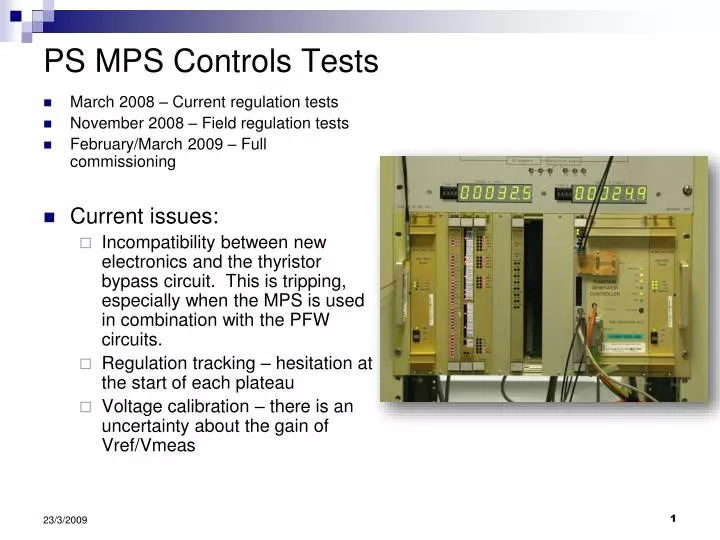 ps mps controls tests