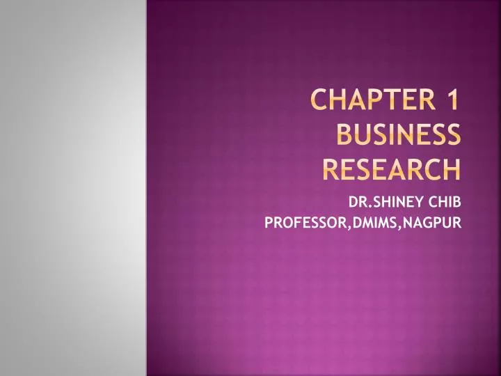 chapter 1 research about business