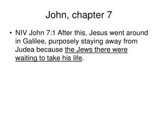 John, chapter 7