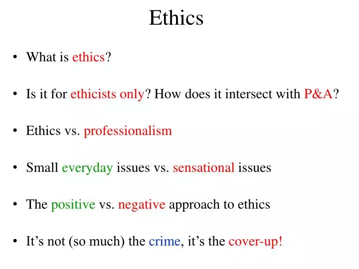 ethics