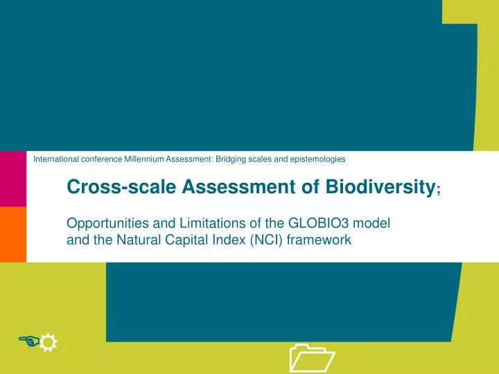 international conference millennium assessment bridging scales and epistemologies