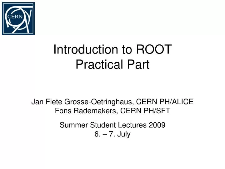 introduction to root practical part