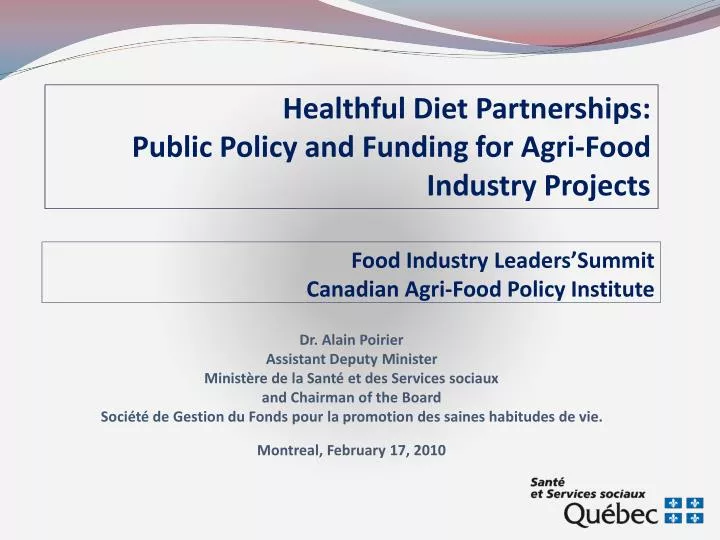 food industry leaders summit canadian agri food policy institute