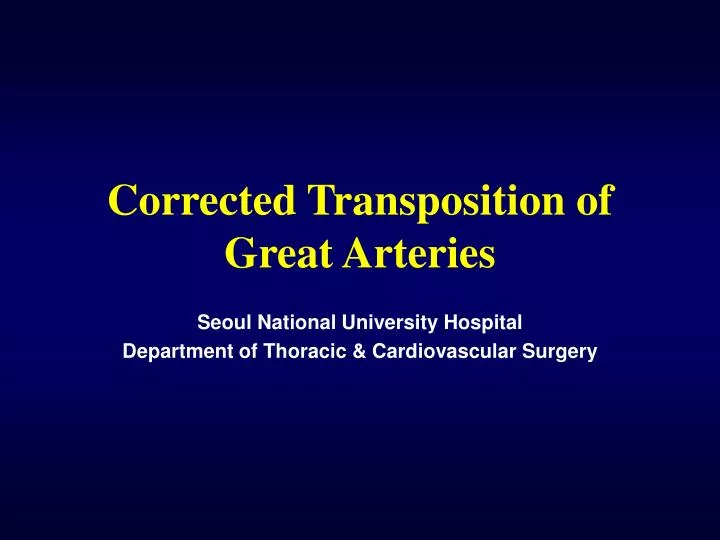 corrected transposition of great arteries