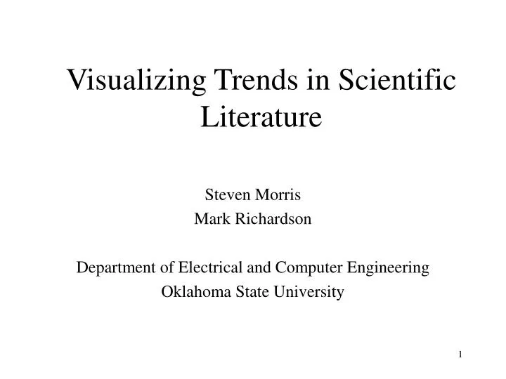 visualizing trends in scientific literature