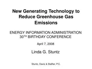 New Generating Technology to Reduce Greenhouse Gas Emissions