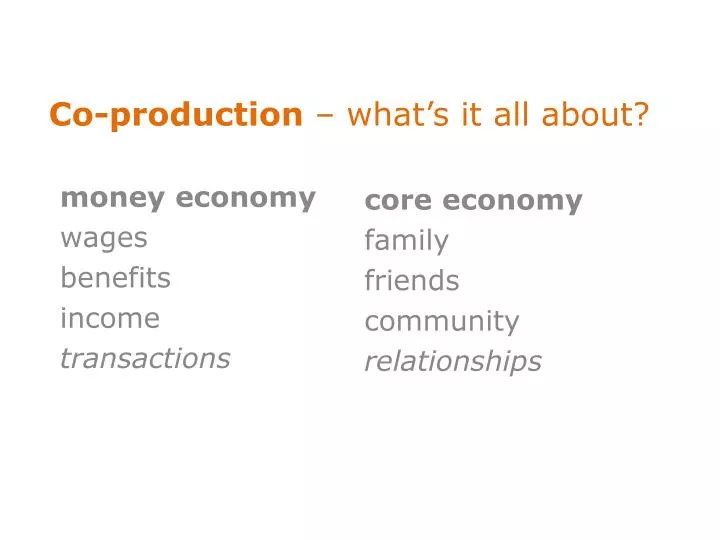co production what s it all about