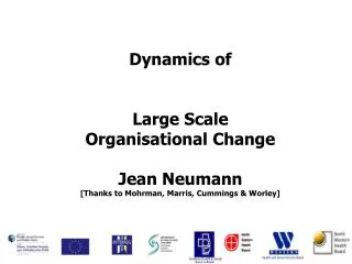 Dynamics of Large Scale Organisational Change Jean Neumann
