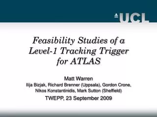 Feasibility Studies of a Level-1 Tracking Trigger for ATLAS