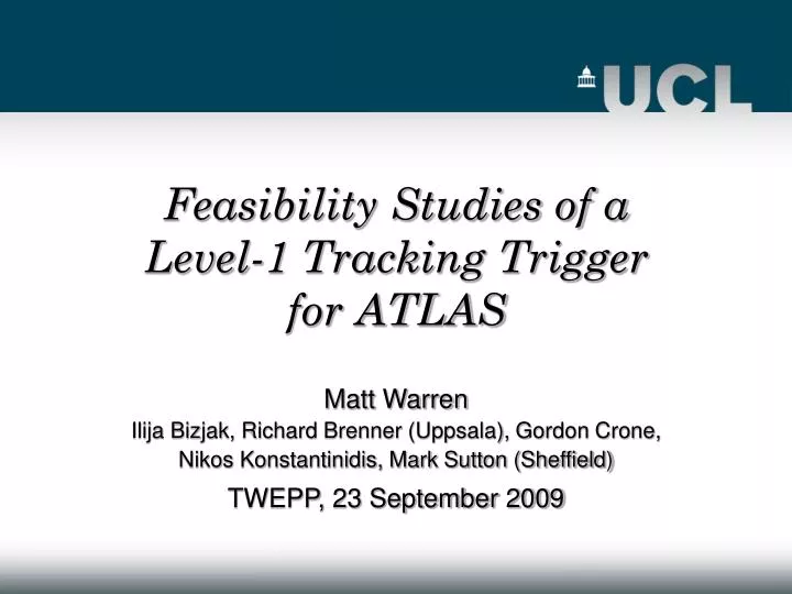 feasibility studies of a level 1 tracking trigger for atlas