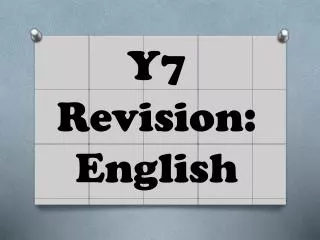 Y7 Revision: English
