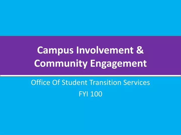 campus involvement community engagement