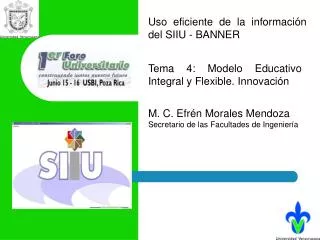 Uso eficiente de la información del SIIU - BANNER