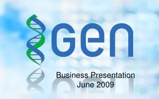 Business Presentation June 2009