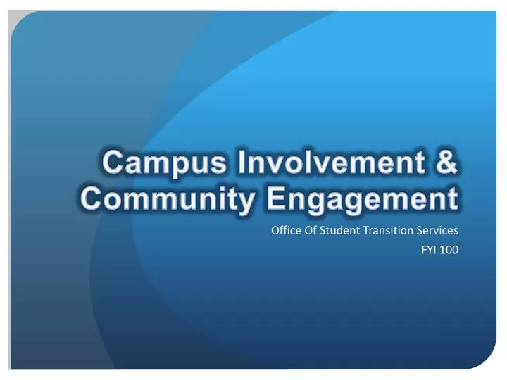 campus involvement community engagement