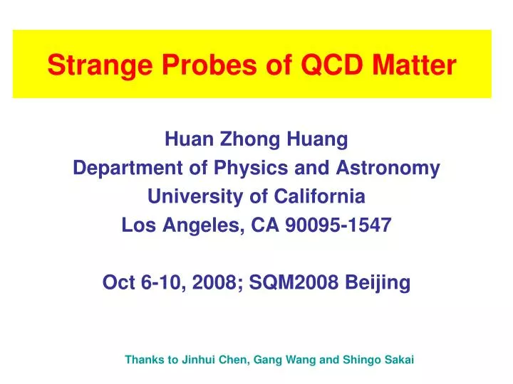 strange probes of qcd matter