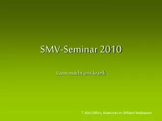 smv seminar 2010