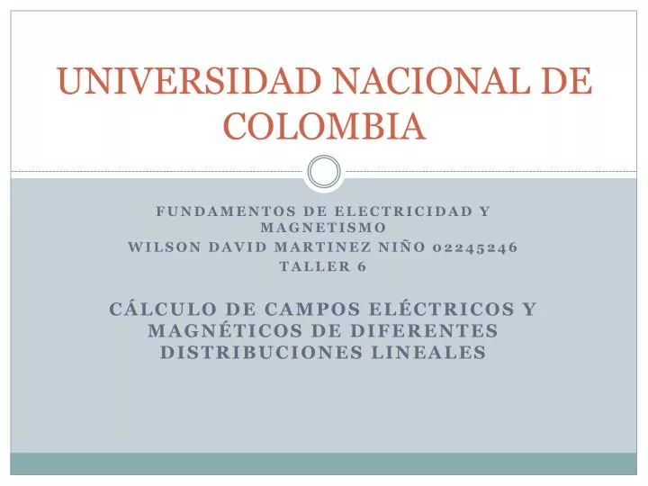 universidad nacional de colombia