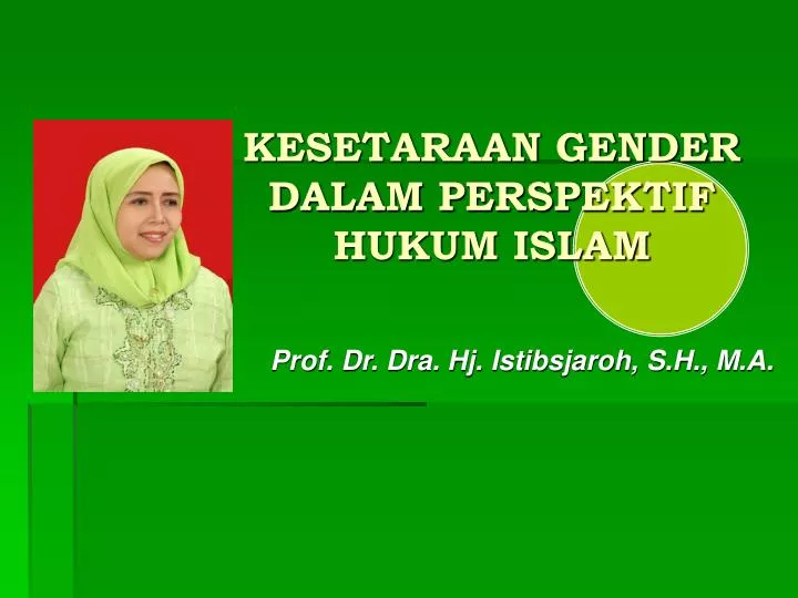 kesetaraan gender dalam perspektif hukum islam