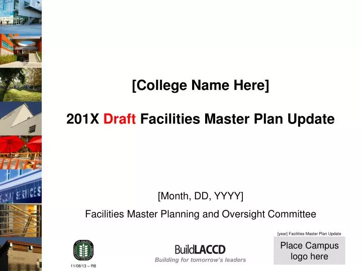 college name here 201x draft facilities master plan update