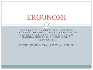 ergonomi