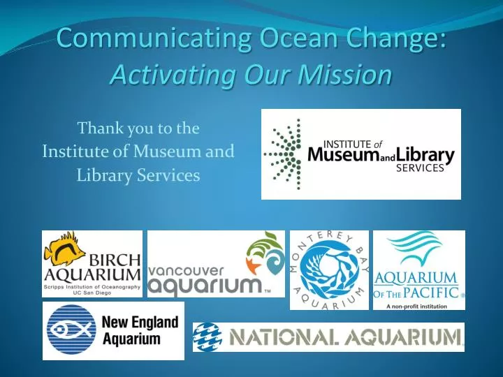 communicating ocean change activating our mission
