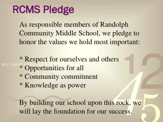 RCMS Pledge