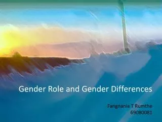 gender role and gender differences