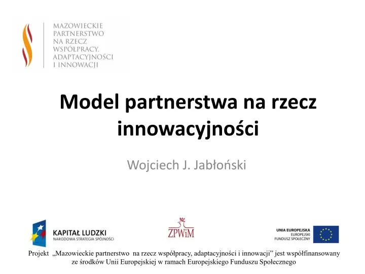 model partnerstwa na rzecz innowacyjno ci