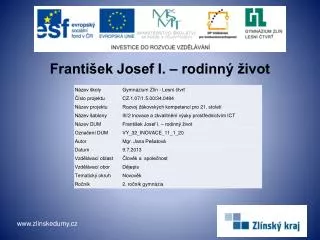 franti ek josef i rodinn ivot