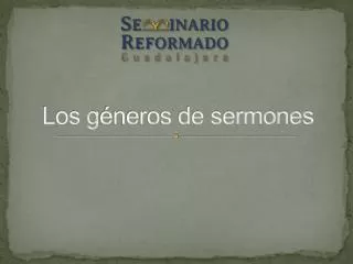 los g neros de sermones