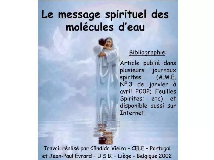 le message spirituel des mol cules d eau