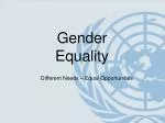 Gender Equality - slide 1