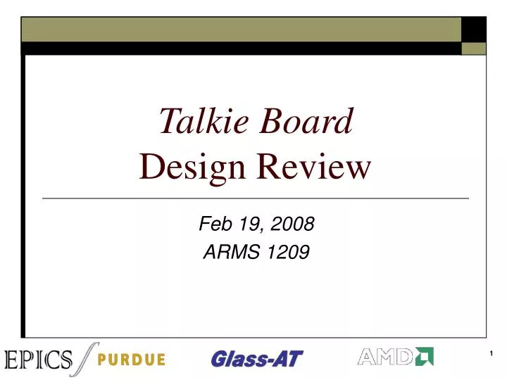 talkie board design review