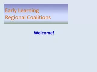 Early Learning Regional Coalitions