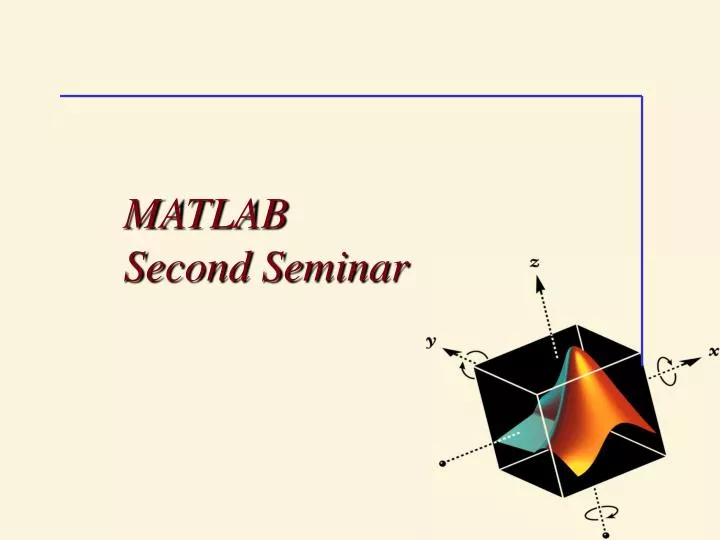 matlab second seminar