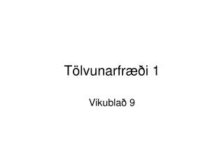 t lvunarfr i 1