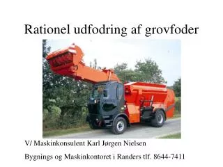 rationel udfodring af grovfoder