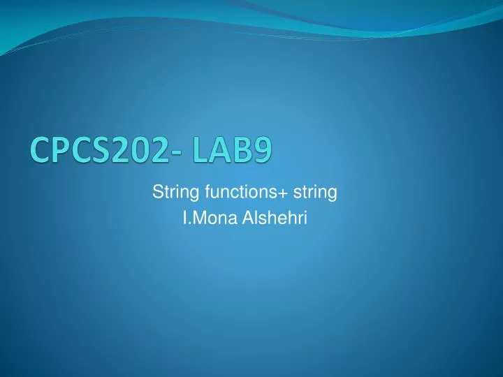 cpcs202 lab9
